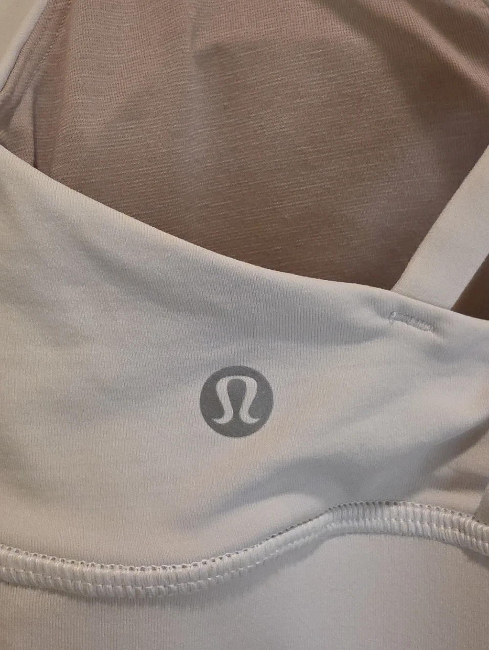 Lululemon White Cropped Lighly Padded Sports Bra Size 6
